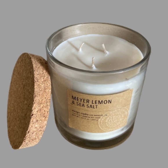 urban wax refinery Other - Meyer Lemon & Sea Salt 3-Wick Candle - White